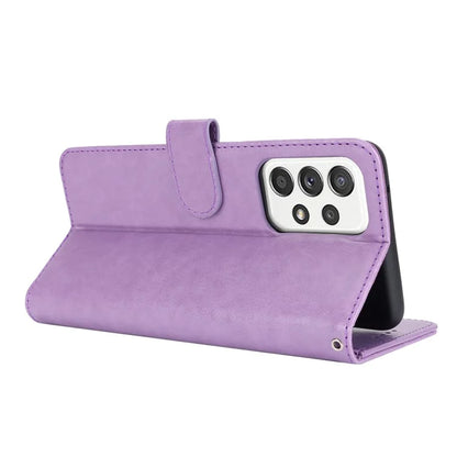For Samsung Galaxy A52 5G Case PU Leather R61 Texture Wallet Card Slots Phone Cover