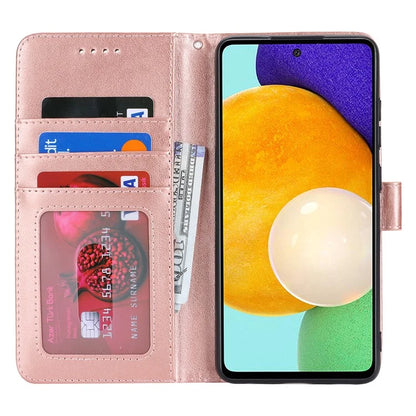 For Samsung Galaxy A52 5G Case PU Leather R61 Texture Wallet Card Slots Phone Cover