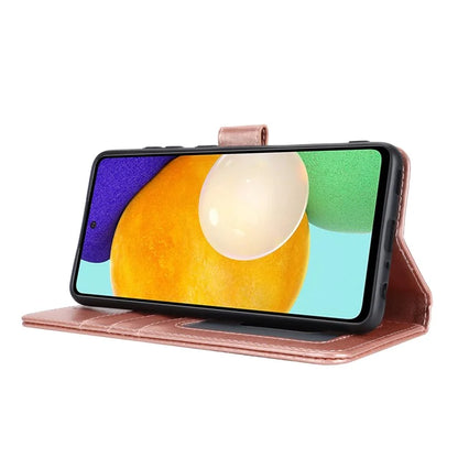 For Samsung Galaxy A52 5G Case PU Leather R61 Texture Wallet Card Slots Phone Cover
