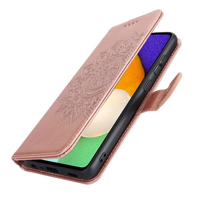 For Samsung Galaxy A52 5G Case PU Leather R61 Texture Wallet Card Slots Phone Cover
