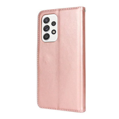 For Samsung Galaxy A52 5G Case PU Leather R61 Texture Wallet Card Slots Phone Cover