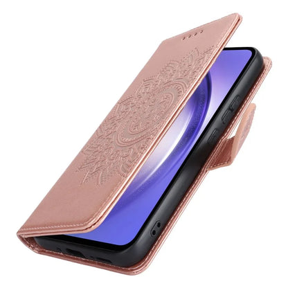 For Samsung Galaxy A54 5G Cell Phone Case Imprint R61 Texture Anti-drop PU Leather Wallet Cover