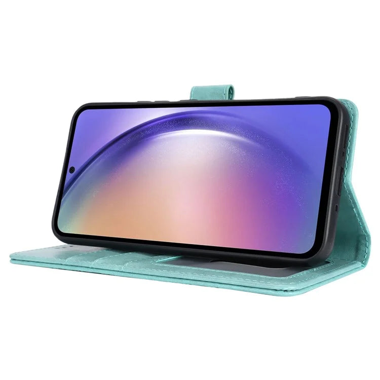 For Samsung Galaxy A54 5G Cell Phone Case Imprint R61 Texture Anti-drop PU Leather Wallet Cover