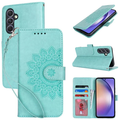 For Samsung Galaxy A54 5G Cell Phone Case Imprint R61 Texture Anti-drop PU Leather Wallet Cover