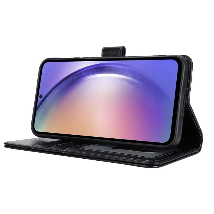 For Samsung Galaxy A54 5G Cell Phone Case Imprint R61 Texture Anti-drop PU Leather Wallet Cover