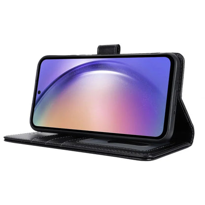 For Samsung Galaxy A54 5G Cell Phone Case Imprint R61 Texture Anti-drop PU Leather Wallet Cover