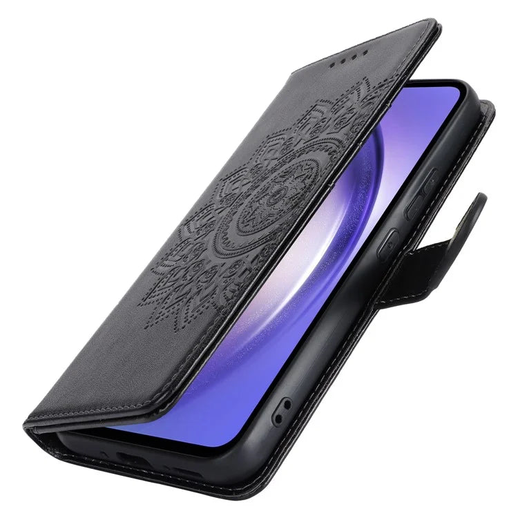 For Samsung Galaxy A54 5G Cell Phone Case Imprint R61 Texture Anti-drop PU Leather Wallet Cover