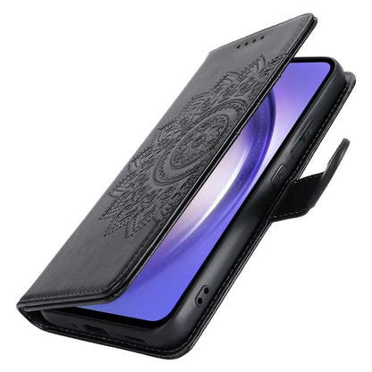 For Samsung Galaxy A54 5G Cell Phone Case Imprint R61 Texture Anti-drop PU Leather Wallet Cover