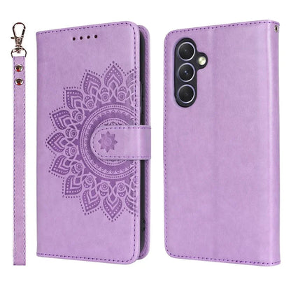 For Samsung Galaxy A54 5G Cell Phone Case Imprint R61 Texture Anti-drop PU Leather Wallet Cover