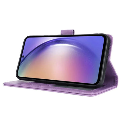 For Samsung Galaxy A54 5G Cell Phone Case Imprint R61 Texture Anti-drop PU Leather Wallet Cover