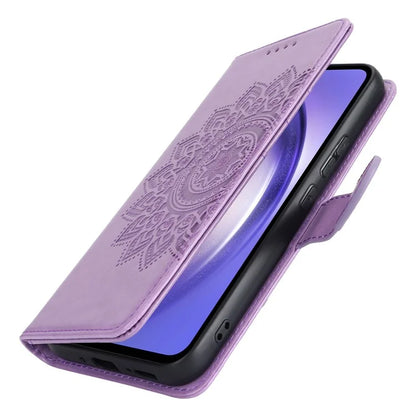 For Samsung Galaxy A54 5G Cell Phone Case Imprint R61 Texture Anti-drop PU Leather Wallet Cover
