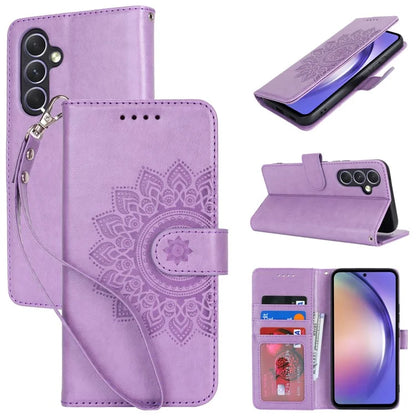 For Samsung Galaxy A54 5G Cell Phone Case Imprint R61 Texture Anti-drop PU Leather Wallet Cover