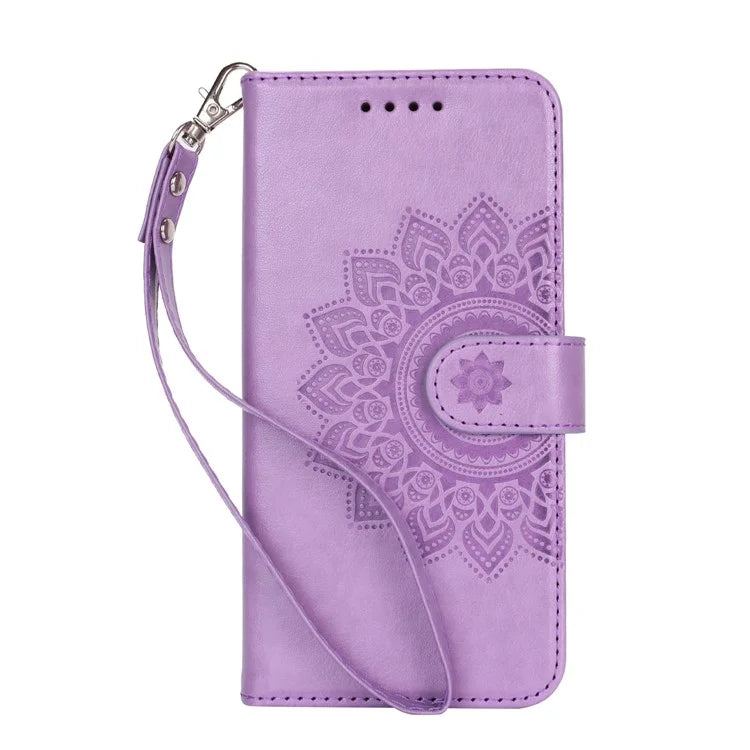 For Samsung Galaxy A54 5G Cell Phone Case Imprint R61 Texture Anti-drop PU Leather Wallet Cover