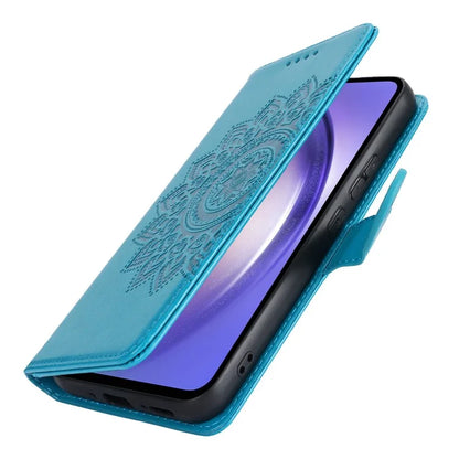 For Samsung Galaxy A54 5G Cell Phone Case Imprint R61 Texture Anti-drop PU Leather Wallet Cover