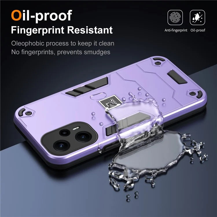 For Xiaomi Poco F5 5G / Redmi Note 12 Turbo Case Drop Protection PC+TPU Phone Cover