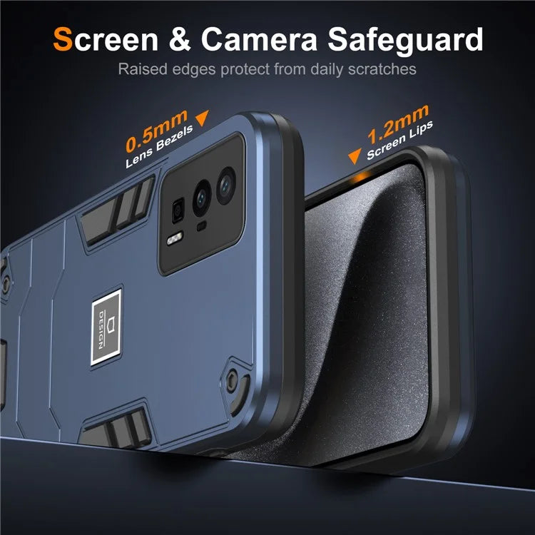 For Xiaomi Poco F5 Pro 5G / Redmi K60 5G / K60 Pro 5G Case 2-in-1 Hybrid Protective PC+TPU Phone Cover