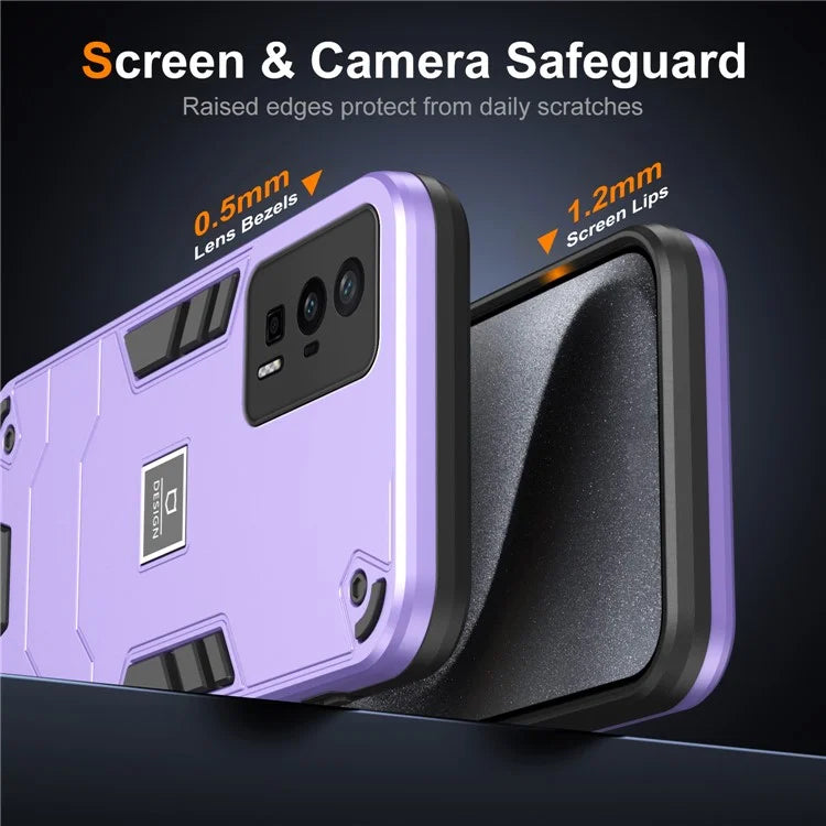 For Xiaomi Poco F5 Pro 5G / Redmi K60 5G / K60 Pro 5G Case 2-in-1 Hybrid Protective PC+TPU Phone Cover