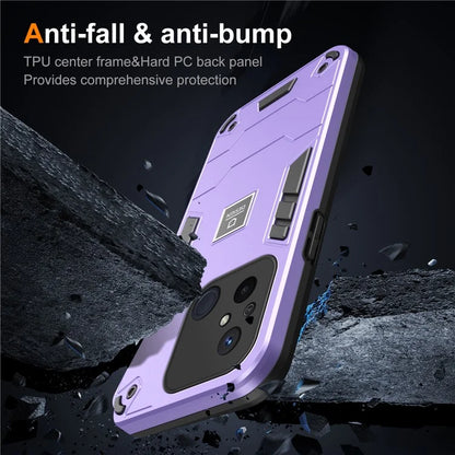 For Xiaomi Redmi 12C 4G / Poco C55 4G Case 2-in-1 Hybrid Protective PC+TPU Phone Cover