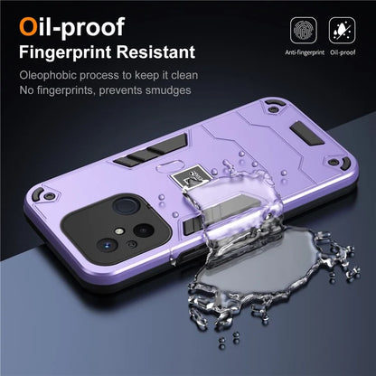 For Xiaomi Redmi 12C 4G / Poco C55 4G Case 2-in-1 Hybrid Protective PC+TPU Phone Cover