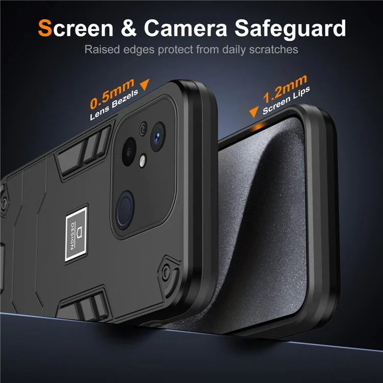 For Xiaomi Redmi 12C 4G / Poco C55 4G Phone Case Shockproof TPU Hard PC Drop-Proof Shell