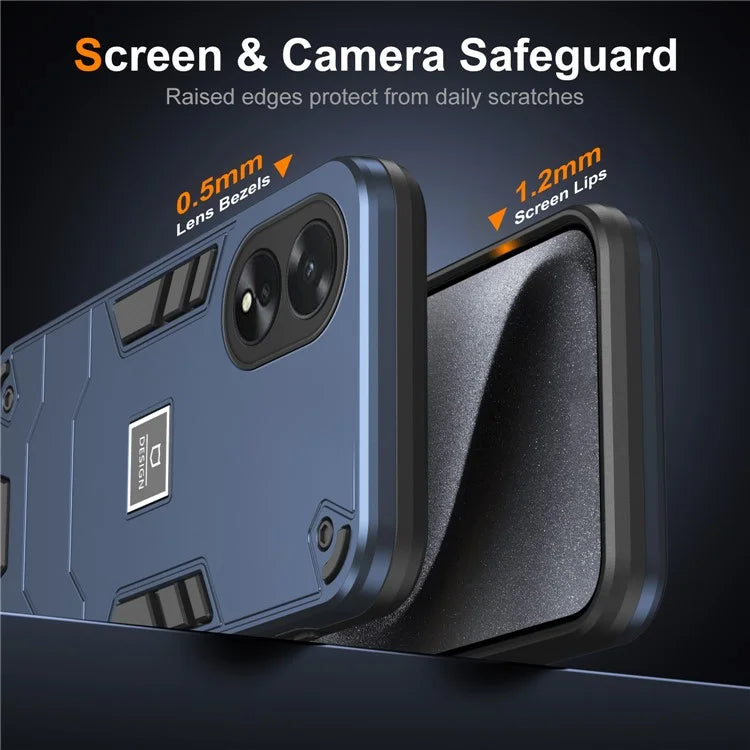For Oppo A38 4G / A18 4G PC+TPU Case Dual-Layer Design Drop Protection Phone Cover