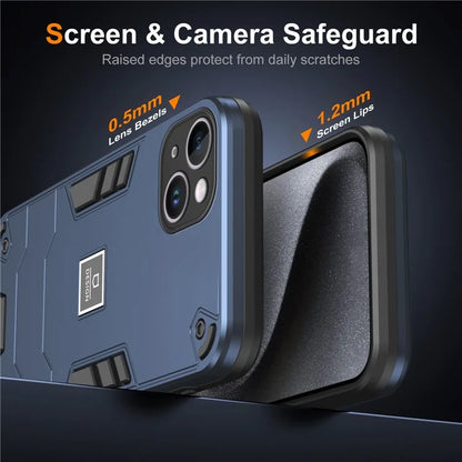 For iPhone 14 Plus Phone Case Protective Rugged PC+TPU Back Cover