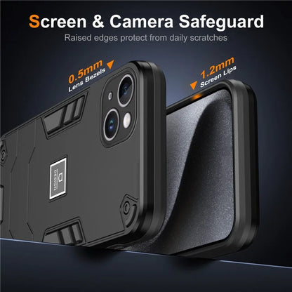 For iPhone 14 Plus Phone Case Protective Rugged PC+TPU Back Cover