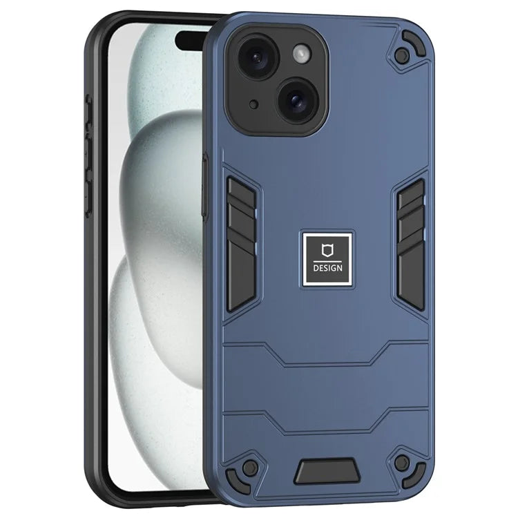 For iPhone 15 Phone Case Anti Silp PC+TPU Protection Cover