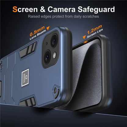 For iPhone 15 Phone Case Anti Silp PC+TPU Protection Cover