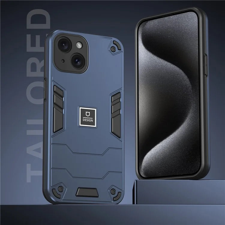 For iPhone 15 Phone Case Anti Silp PC+TPU Protection Cover