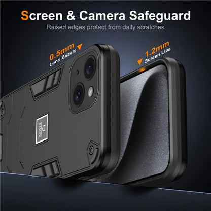 For iPhone 15 Phone Case Anti Silp PC+TPU Protection Cover