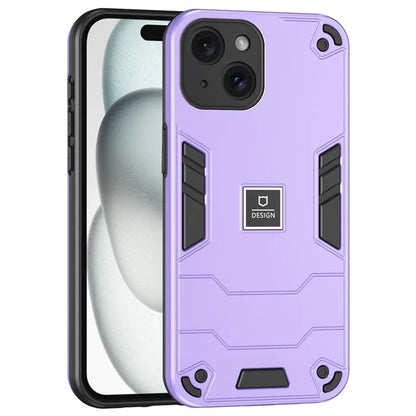 For iPhone 15 Phone Case Anti Silp PC+TPU Protection Cover