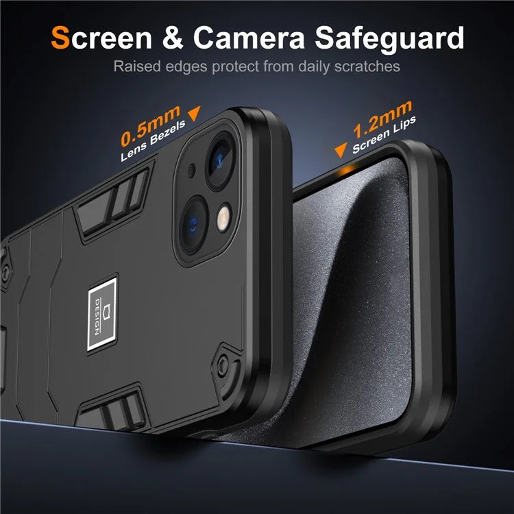Case for iPhone 13 Hard PC Back Soft TPU Bumper Protective Phone Cover