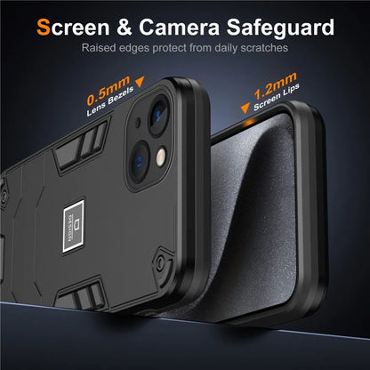 Case for iPhone 13 Hard PC Back Soft TPU Bumper Protective Phone Cover
