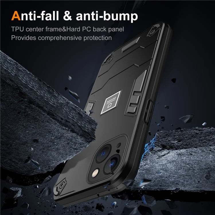 Case for iPhone 13 Hard PC Back Soft TPU Bumper Protective Phone Cover