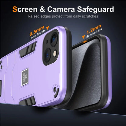 Case for iPhone 13 Hard PC Back Soft TPU Bumper Protective Phone Cover