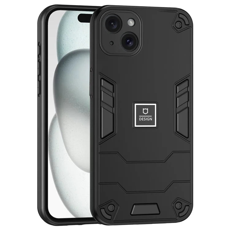 For iPhone 15 Plus Case Hybrid Phone Cover Hard PC Back + Flexible TPU Frame
