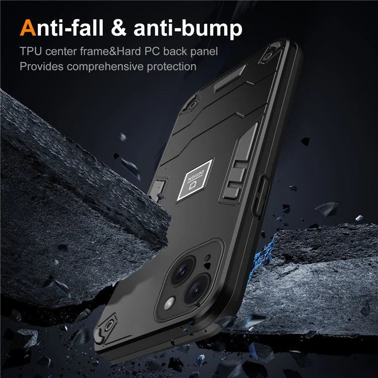 For iPhone 15 Plus Case Hybrid Phone Cover Hard PC Back + Flexible TPU Frame