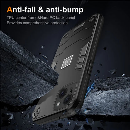 For iPhone 15 Plus Case Hybrid Phone Cover Hard PC Back + Flexible TPU Frame
