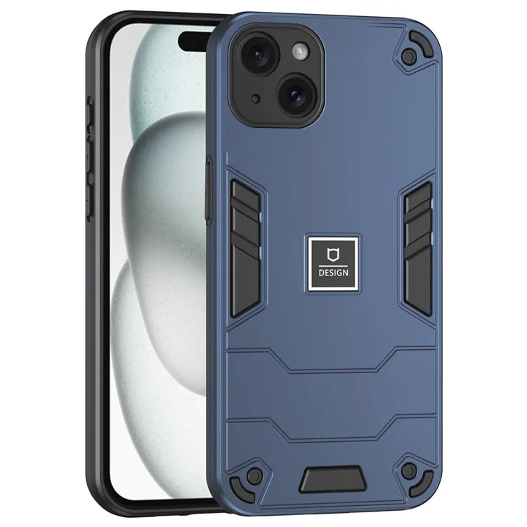 For iPhone 15 Plus Case Hybrid Phone Cover Hard PC Back + Flexible TPU Frame