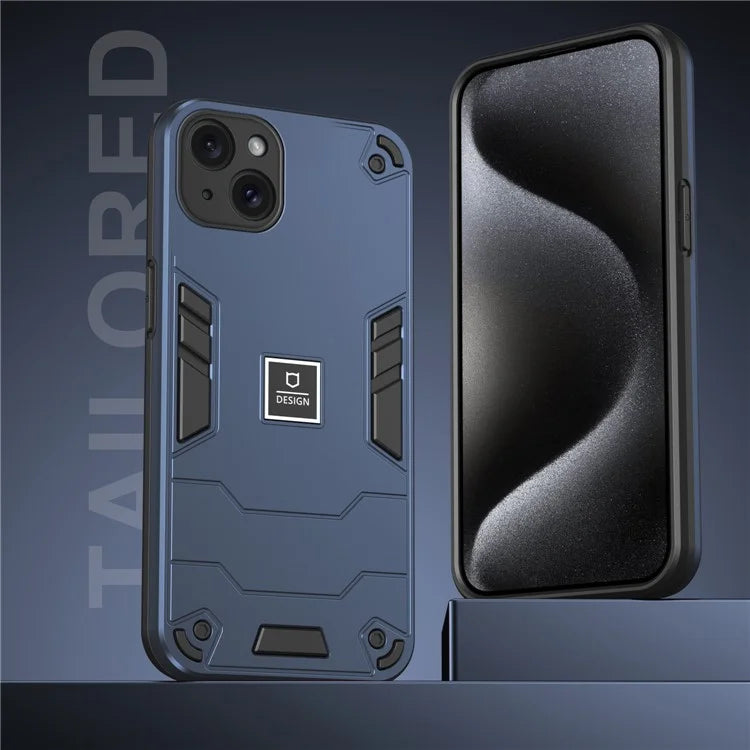 For iPhone 15 Plus Case Hybrid Phone Cover Hard PC Back + Flexible TPU Frame