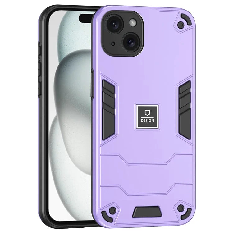 For iPhone 15 Plus Case Hybrid Phone Cover Hard PC Back + Flexible TPU Frame