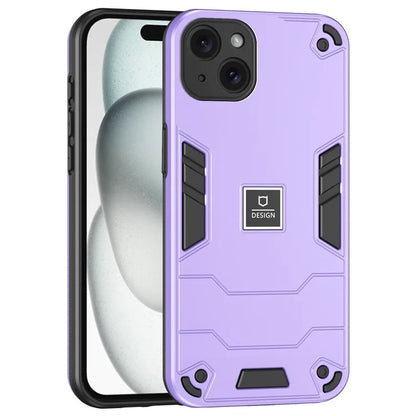 For iPhone 15 Plus Case Hybrid Phone Cover Hard PC Back + Flexible TPU Frame