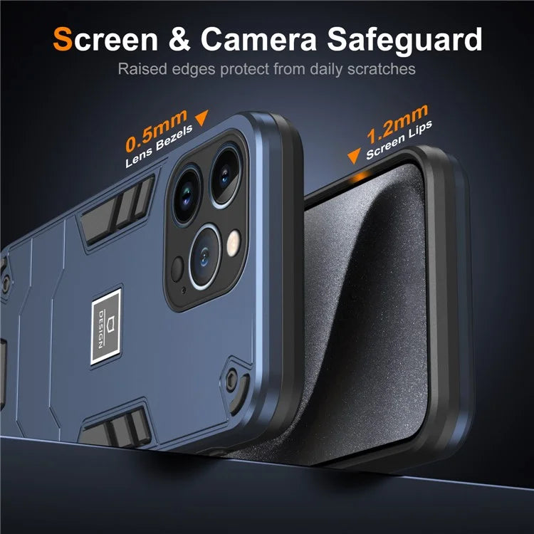 For iPhone 13 Pro Phone Case 2 in 1 Hybrid Hard PC Soft TPU Cover