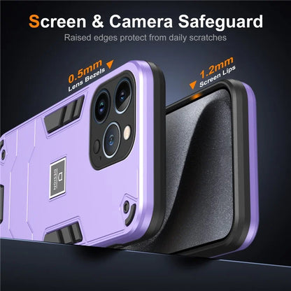 For iPhone 13 Pro Phone Case 2 in 1 Hybrid Hard PC Soft TPU Cover