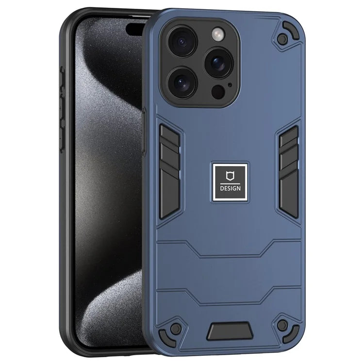 For iPhone 15 Pro Max Phone Case Dual Layer Hard PC + Soft TPU Protective Cover