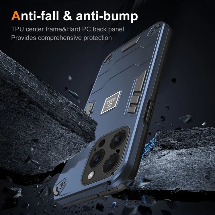 For iPhone 15 Pro Max Phone Case Dual Layer Hard PC + Soft TPU Protective Cover