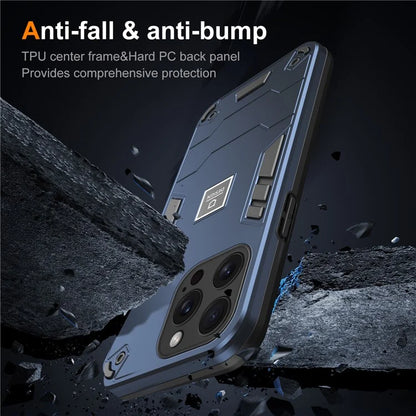 For iPhone 15 Pro Max Phone Case Dual Layer Hard PC + Soft TPU Protective Cover