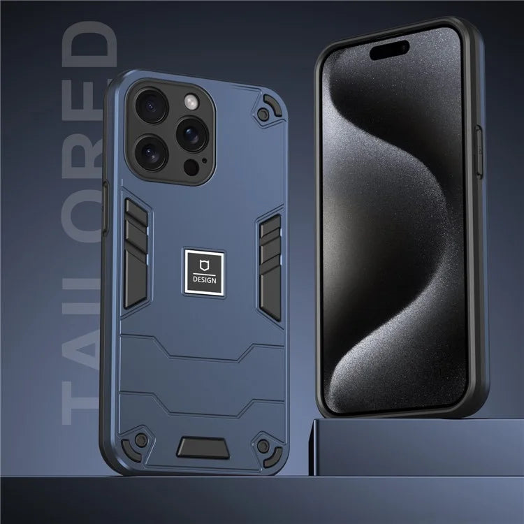 For iPhone 15 Pro Max Phone Case Dual Layer Hard PC + Soft TPU Protective Cover