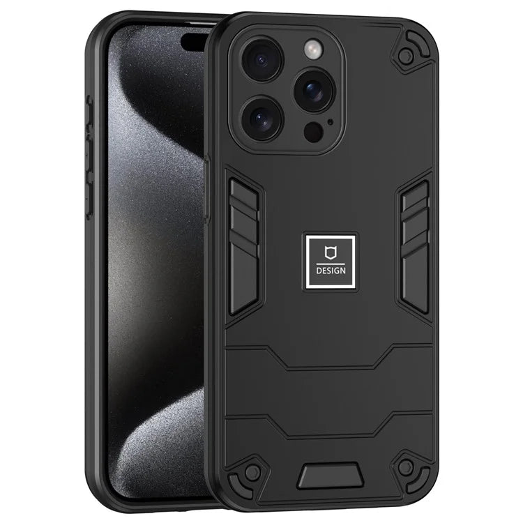 For iPhone 15 Pro Max Phone Case Dual Layer Hard PC + Soft TPU Protective Cover
